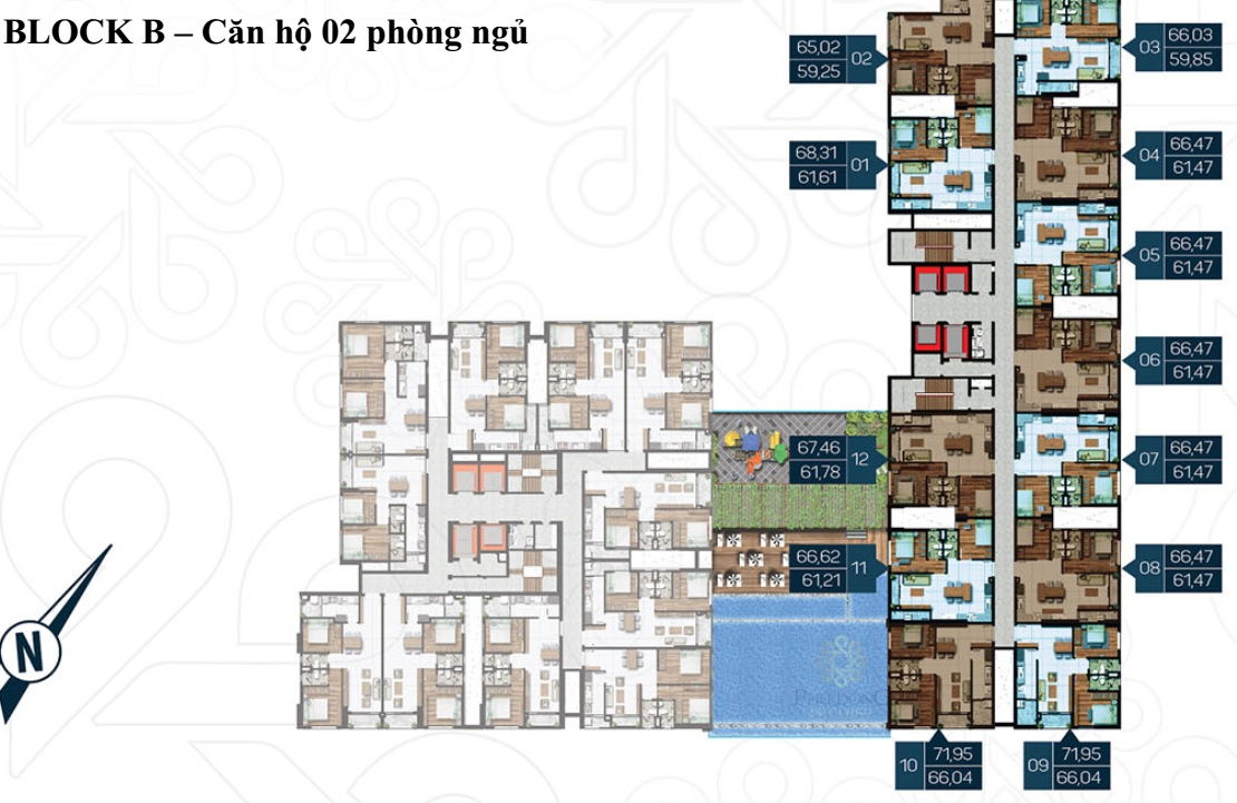 Mặt bằng Dự án căn hộ cao cấp Phú Đông Premier 11